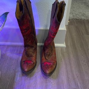 Gameday Arkansas Razorback cowboy Boots